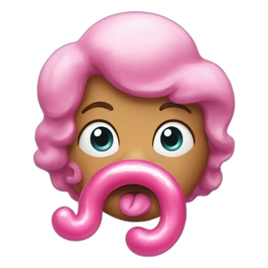 blowing bubble gum sticker