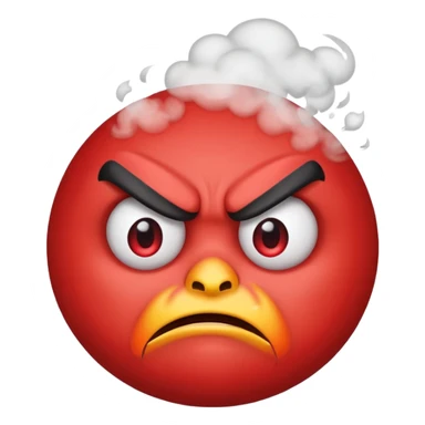 an angry emoji with steam coming out of the ears sticker