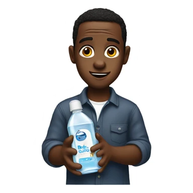 diddy holding a bottle of baby oil  sticker