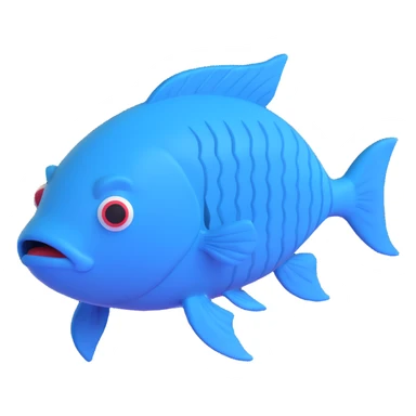 blue fish sticker