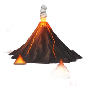 Volcano erupting  sticker