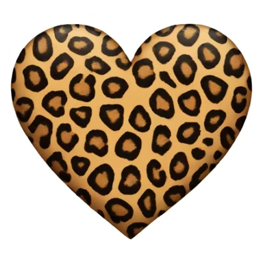 Heart with leopard print sticker