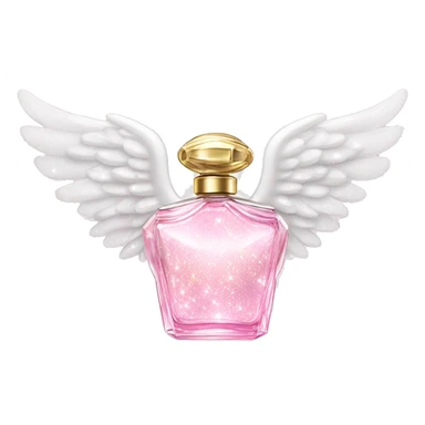 Dream angel wings perfume sparkly white and pink sticker