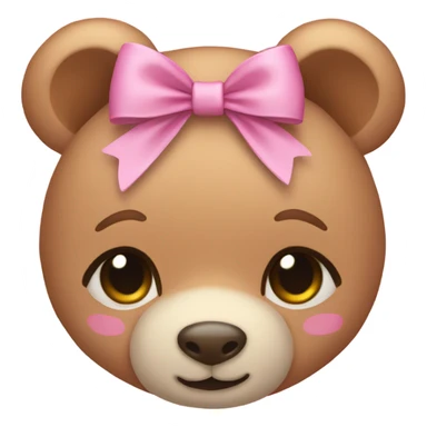 pink teddy bear with a cute bow  sticker