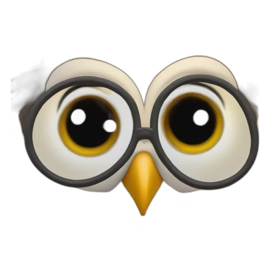 a goofy owl sticker