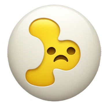 smiley face with yellow bone sticker