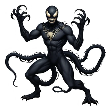 Fullbody Demiurge Venom-like shadowy god sticker