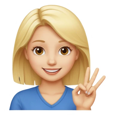 blond girl doing okay sign sassy sticker