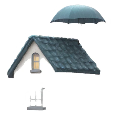 raining on a roof sticker