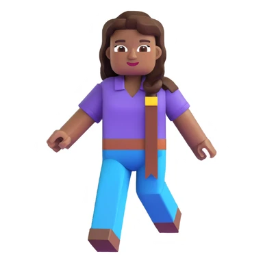 Nicole Byer as a Minecraft character sticker