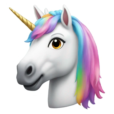 Un unicornio multicolor  sticker