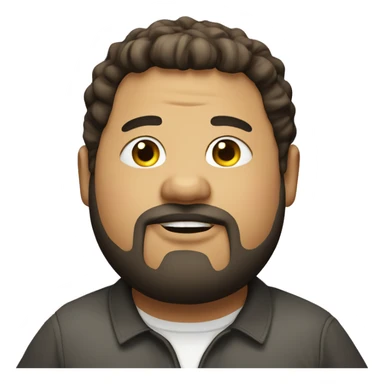 A fat boy with a goatee  sticker