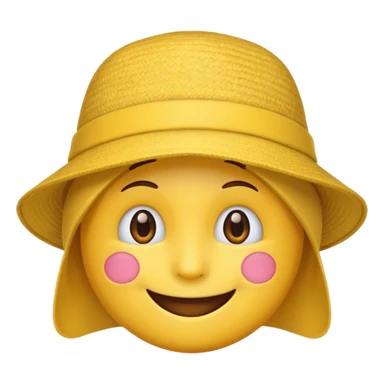 Şapka takan ve Gülen emoji sticker