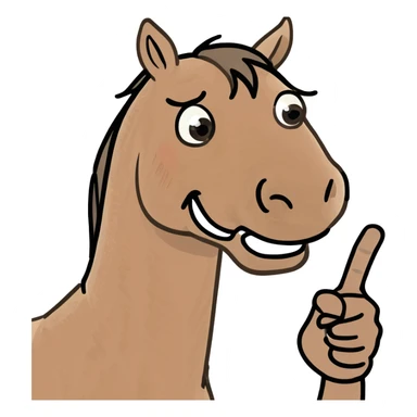 Horse giving the middle finger  sticker