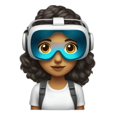 Graphic Designer colombian girl with VR headset sticker