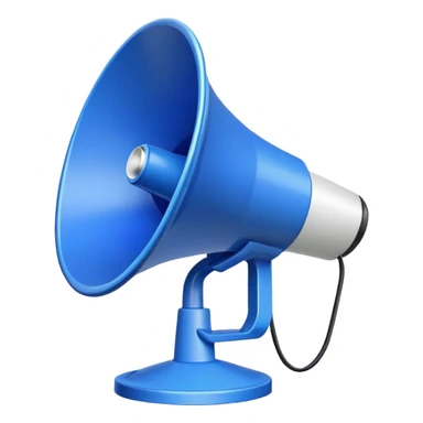 blue loudspeaker sticker