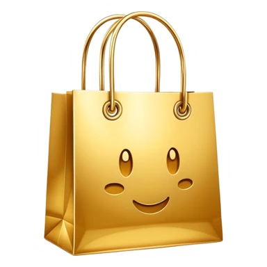 Gold shopping bag sticker