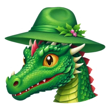 green dragon with a hat sticker