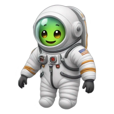 Worm in a spacesuit sticker