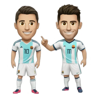 Cristiano Ronaldo avec messi sticker