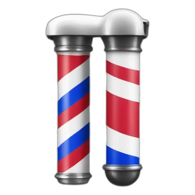 Barber pole colombian flag sticker