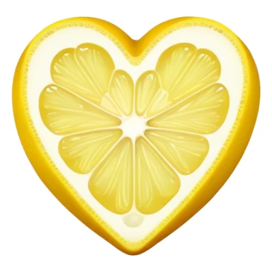 a lemon in a heart shape sticker