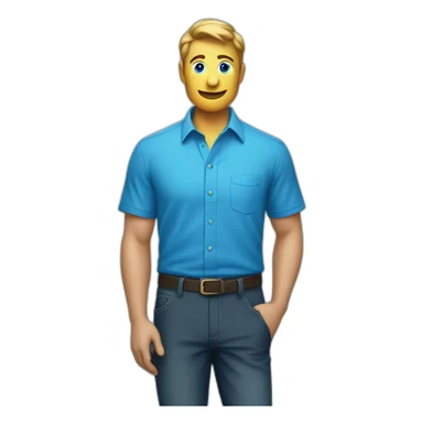 blue shirt with an apple logo on it just the shirt sticker