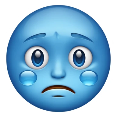 crying face emoji, expressive and clear sticker