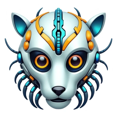  colorful futuristic modern cyber-Fakémon-Digimon-Trico-Vernid-creature sticker