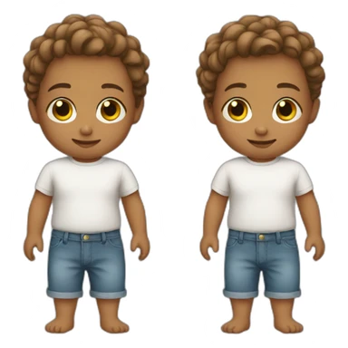 Toddler wearing only a shirt sticker