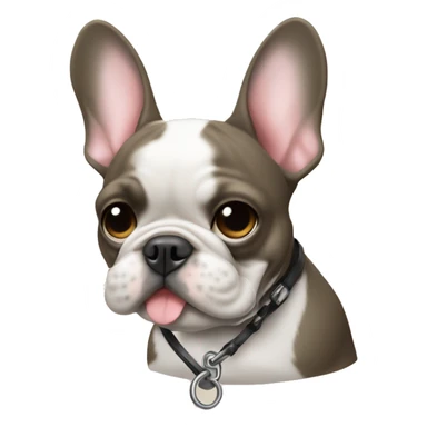 French bulldog with a lead sticker