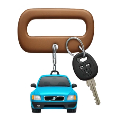 Car key volvo with cute hangers  sticker