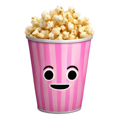 Pink popcorn bucket  sticker