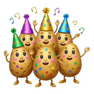 dancing potatos sticker