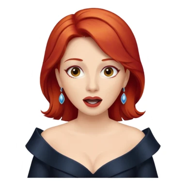 red hair  opera singer singing sticker