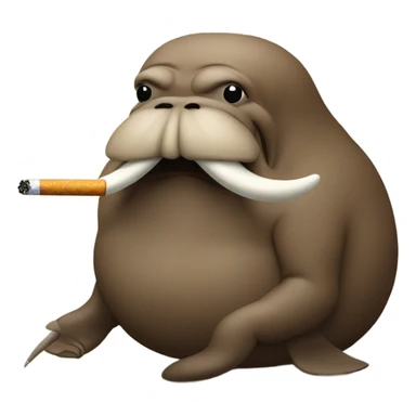 Walrus smoking sticker