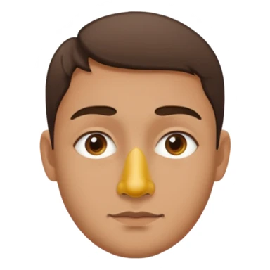 Paint on only nose, half body, shape face. sticker