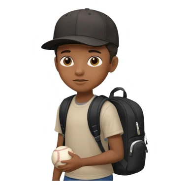 City Backpack Student black boy sticker