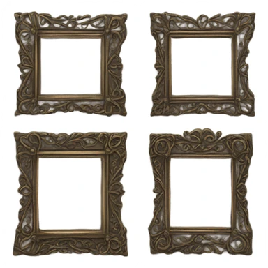 old fashioned thin vertical frame sticker