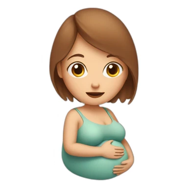 embrio inside pregnant woman sticker