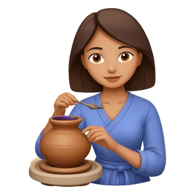 Pottery Wheel Artist woman  sticker