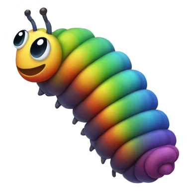 Rainbow caterpillar  sticker