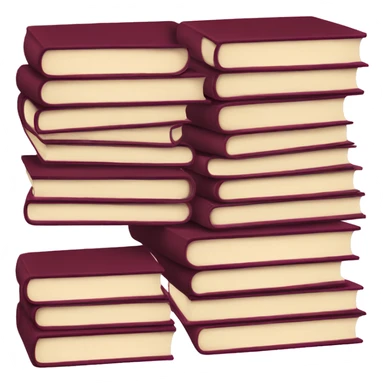 Burgundy books stacked on top of each other  sticker