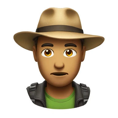 a guy has a hat and he looking very angry sticker