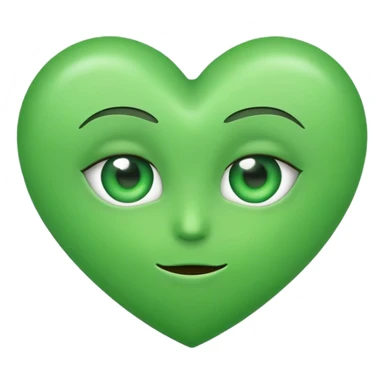 😍 emoji but with green gearts sticker