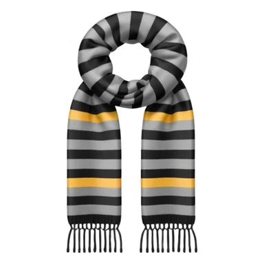 scarf in grey and black stripes sticker