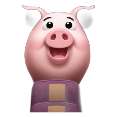 Pig in the cinema sticker