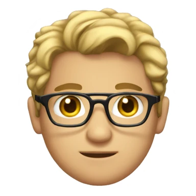 Xander with glasses sticker