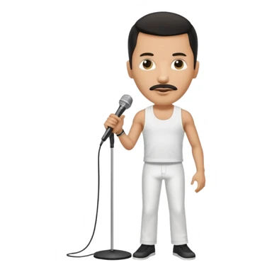 Freddy mercury famous stand microphone up full body sticker