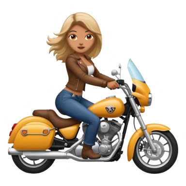 woman with big breasts riding a motorcycle sticker